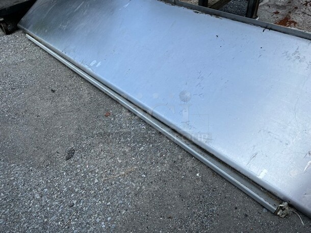 Stainless Steel Shelf w/ Wall Mount Brackets. 72x18x14 - Image 3 of 3