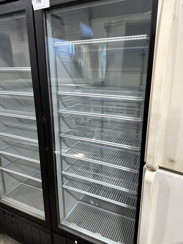 2019 Habco SE18 Metal Commercial Single Door Reach In Cooler Merchandiser w/ Poly Coated Racks. 115 Volts, 1 Phase. Tested and Working! - Image 2 of 6