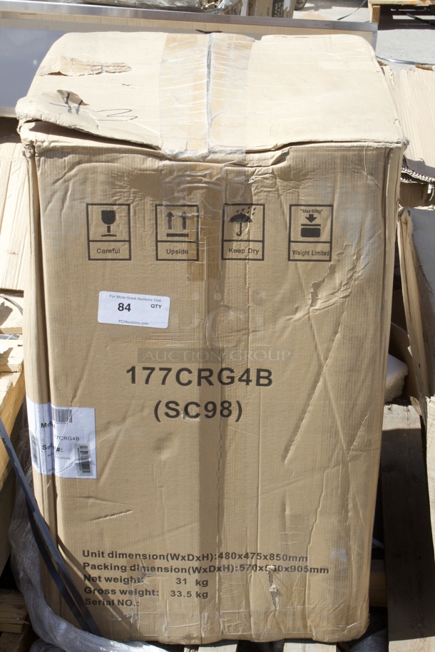 BRAND NEW SCRATCH & DENT! Galaxy CRG-4 Black Countertop Display Refrigerated Merchandiser - 3.5 cu ft. - Image 3 of 4