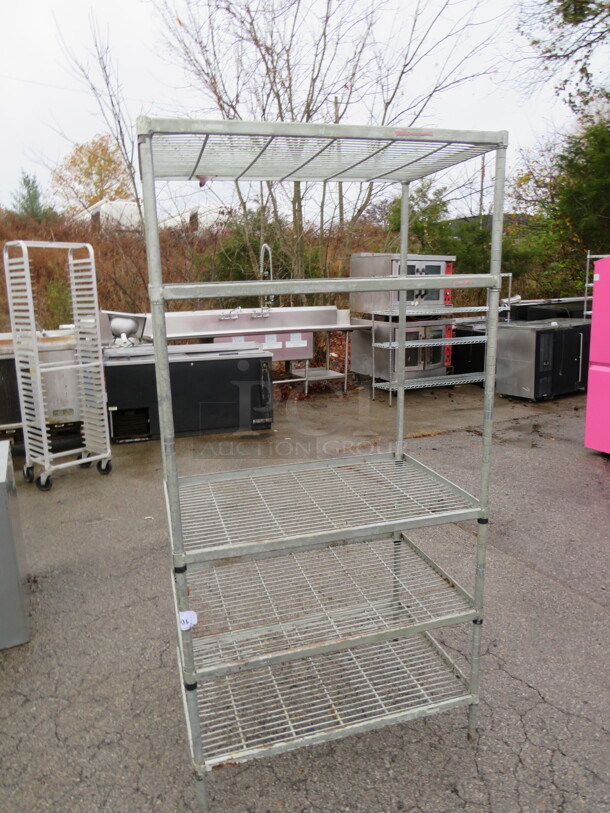 One Metal Shelf Unit With 5 Shelves. 36X24X72 - Image 1 of 1