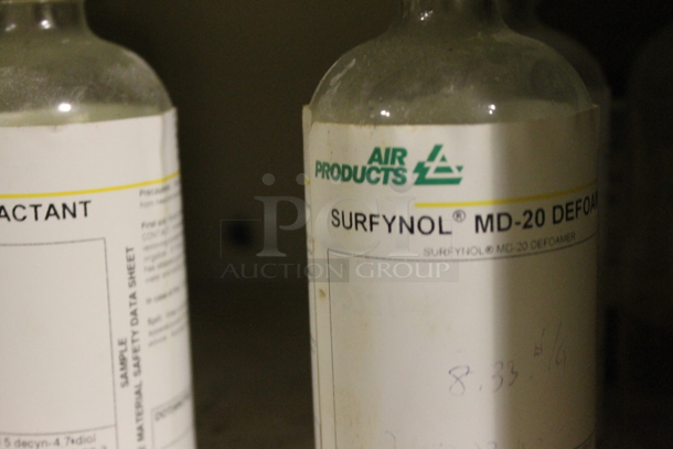 White 2 Door Cabinet w/ Contents Including Surfynol. BUYER MUST REMOVE. - Image 4 of 5