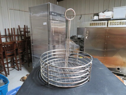 Chrome Table Top Condiment Organizer. 6XBID