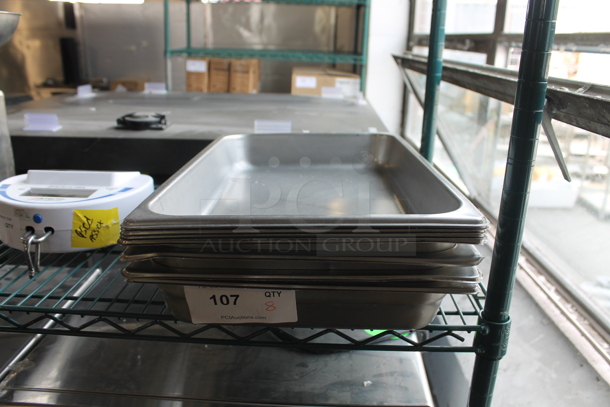 8 Stainless Steel Full Size Drop In Bins. 1/1x2. 8 Times Your Bid! - Image 1 of 3