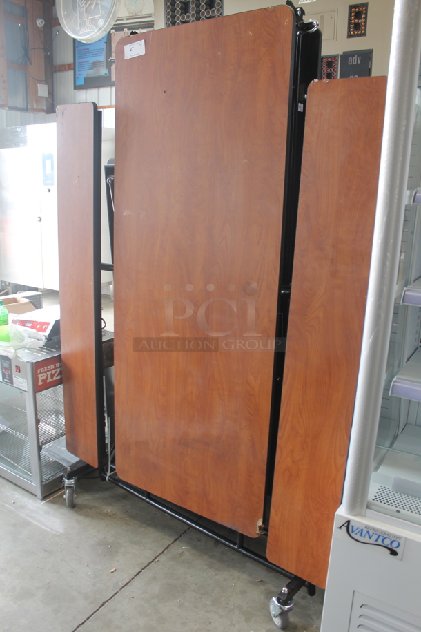 BRAND NEW SCRATCH AND DENT! National Public Seating MTFB12 12 Foot Mobile Cafeteria Table with MDF Core. - Image 3 of 5