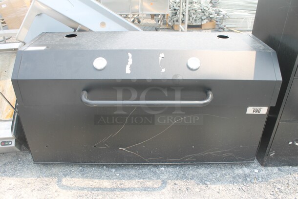 BRAND NEW SCRATCH AND DENT! Backyard Pro 554SMOKR60AS 60" Charcoal / Wood Smoker Grill with Adjustable Grates and Dome - Assembled - Image 1 of 6