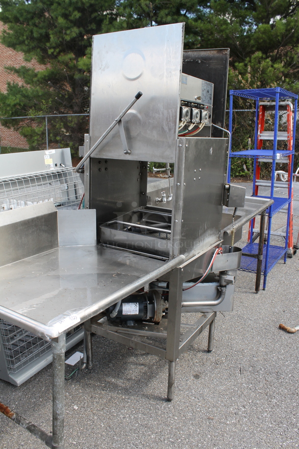 American Dish Service ADS AF-3D-S Stainless Steel Commercial Straight Pass Through Dishwasher w/ Left Side Clean Side Dishwasher Table and Right Side Dirty Side Dishwasher Table. 120 Volts, 1 Phase. - Image 2 of 11