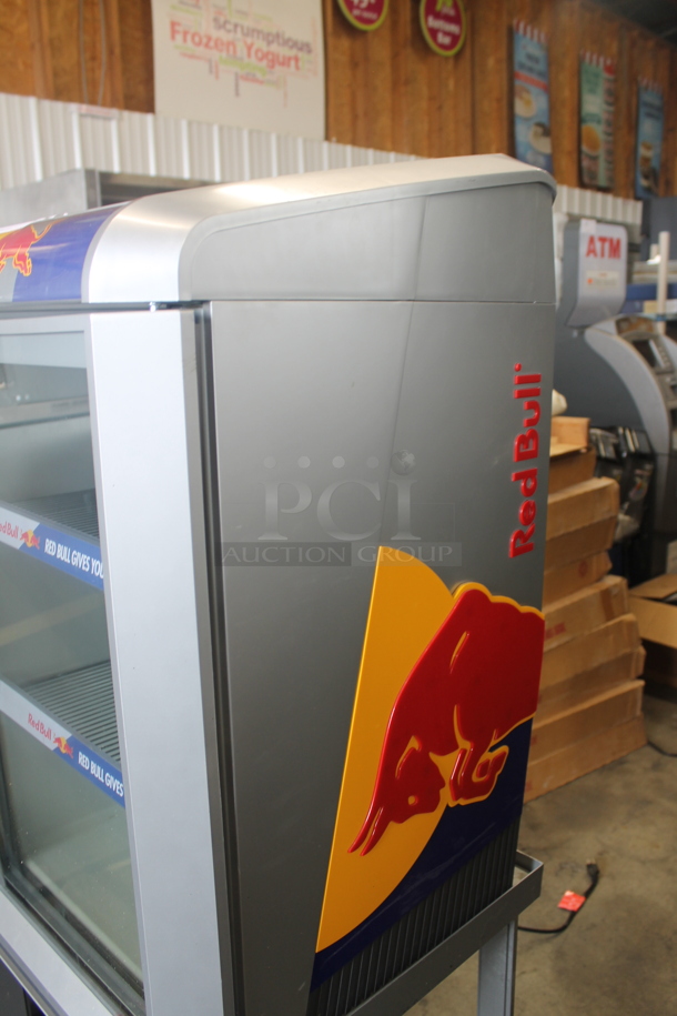 Red Bull RB-GDCT ECO LED Metal Commercial Mini Cooler Merchandiser on Stand. 115 Volts, 1 Phase. Tested and Working! - Image 3 of 8