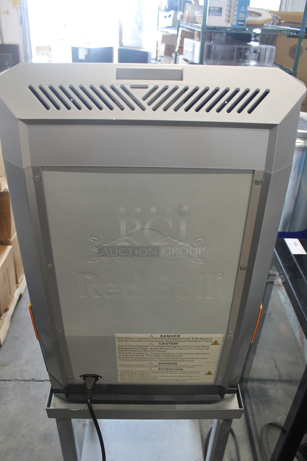 Red Bull RB-GDCT ECO LED Metal Commercial Mini Cooler Merchandiser on Stand. 115 Volts, 1 Phase. Tested and Working! - Image 4 of 8