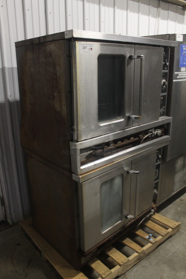Commercial Stainless Steel Natural Gas Powered Double Stack Gas Convection Ovens. 2 Times Your Bid!  - Image 2 of 10