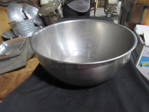 One 15 Inch Stainless Steel Mixing Bowl.