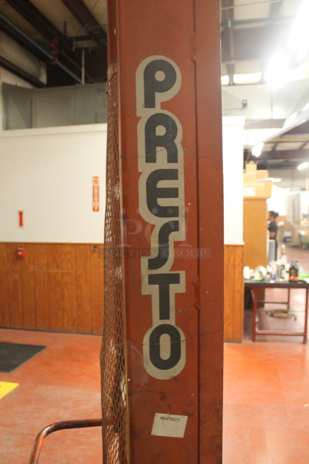 Presto M478 Orange Metal Commercial Lift Stacker on Commercial Casters. BUYER MUST REMOVE. - Image 5 of 7