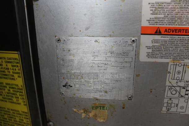 Pitco Frialator SS14-S Stainless Steel Commercial Floor Style Natural Gas Powered Deep Fat Fryer w/ 4 Metal Fry Baskets. 110,000 BTU.  - Image 8 of 8