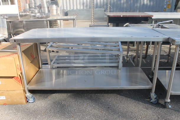 BRAND NEW! Vollrath Commercial Stainless Steel Work Table With Undershelf On Commercial Casters.
