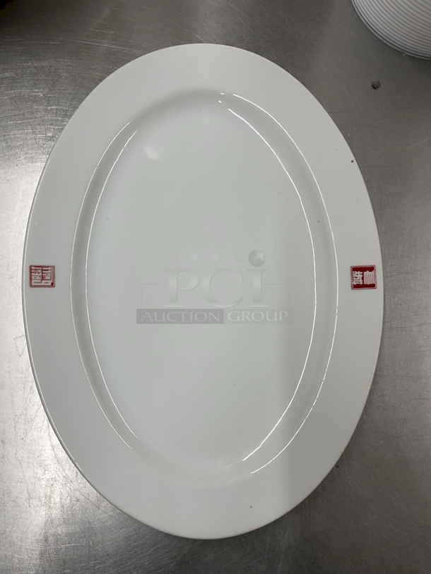 12-1/2" Oval Platters, Ceramic China.  - Image 1 of 1