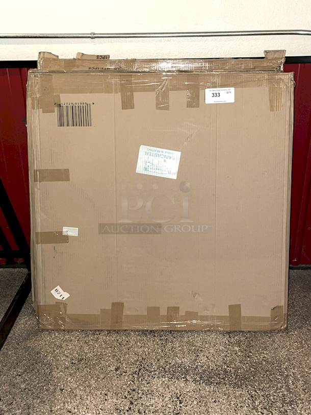 NEW! IN THE BOX! Lancaster Table & Seating 36" x 36" Laminated Square Table Top Reversible Cherry / Black. - Image 3 of 3