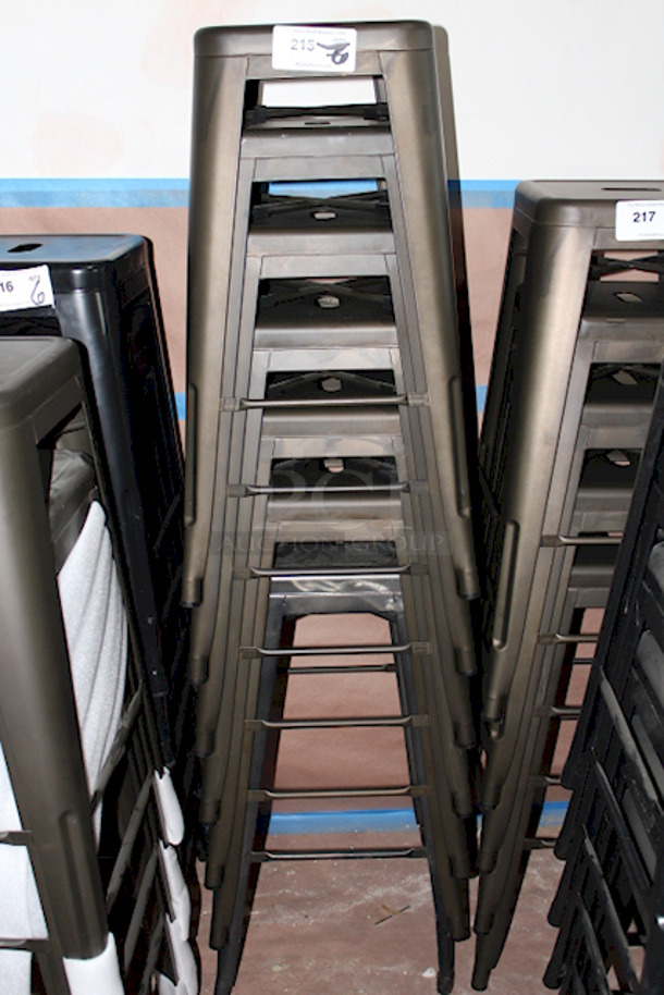 NEW,! Set of (4) FDW Metal TDS-430-Bronze Bar Stools , Counter Height, Stackable, Indoor Outdoor 16-1/2x16-1/2x30. 7x Your Bid - Image 1 of 7