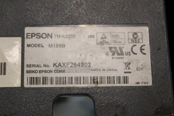 Epson TM-U220B M188B Impact Printer, Point of Sale and Kitchen. 6.29 x 9.76 x 5.45 - Image 5 of 5