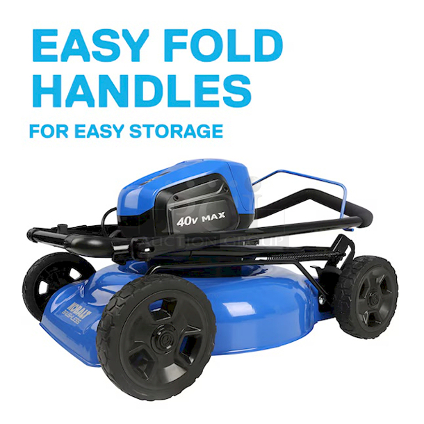 WAITING & READY TO ROLL! - Kobalt 40-volt 19-in Cordless Push Lawn Mower 4 Ah (1 Battery and Charger Included) - 19-in Steel Deck - 7-Position Single Lever Height Adjuster - 2-in-1 Easy Change Mulch and Side Discharge. - Image 4 of 12