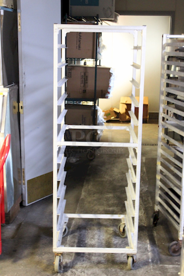 12 Pan End Load Bun/Sheet Pan Rack On Commercial Casters.  - Image 5 of 5