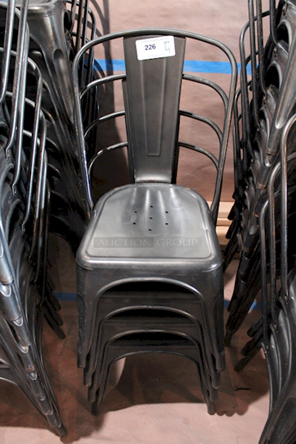 FDW Restaurant Dining Chairs, Indoor/Outdoor, Metal, 18 Inch Seat Height. 4x Your Bid - Image 1 of 6