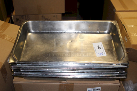 SWEET! 2-1/2" Deep Full Size Hotel Pans, Stainless Steel. 20-3/4x12-3/4x2-1/2. 5x your Bid 