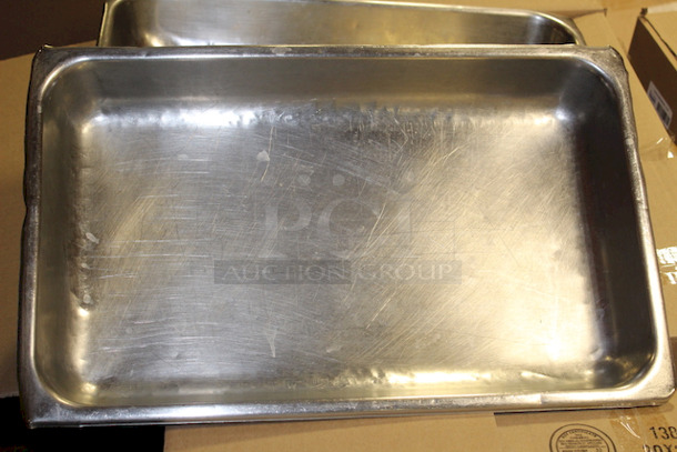 SWEET! 2-1/2" Deep Full Size Hotel Pans, Stainless Steel. 20-3/4x12-3/4x2-1/2. 5x your Bid  - Image 2 of 2
