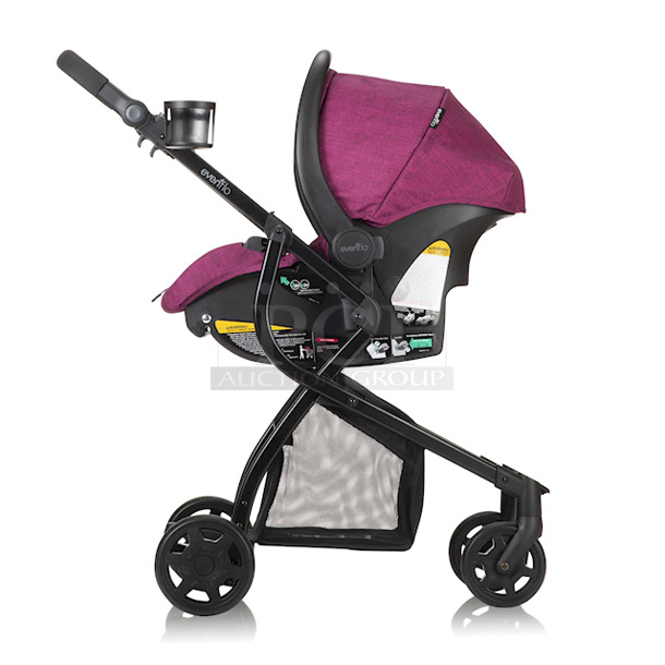 Urbini Omni Plus Special Edition Travel System Stroller, Raspberry Pink.
26.38 x 34.84 x 44.09 Inches - Image 3 of 12