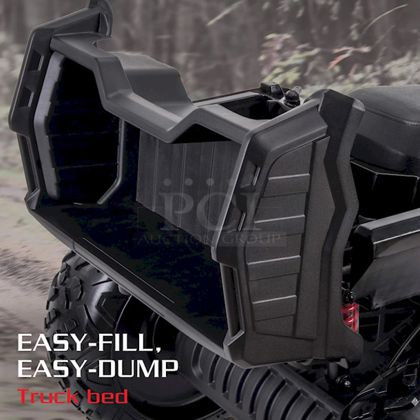 SUPER RAD! Huffy Torex ATV Kids 24V 4 Wheeler Electric Ride On Quad. Features: Full Steel Frame, LED Headlights, "No Puncture" Tires, Working Rear Dump Truck Bed, 24v Battery With Charger PLUS MORE!!  - Image 5 of 9