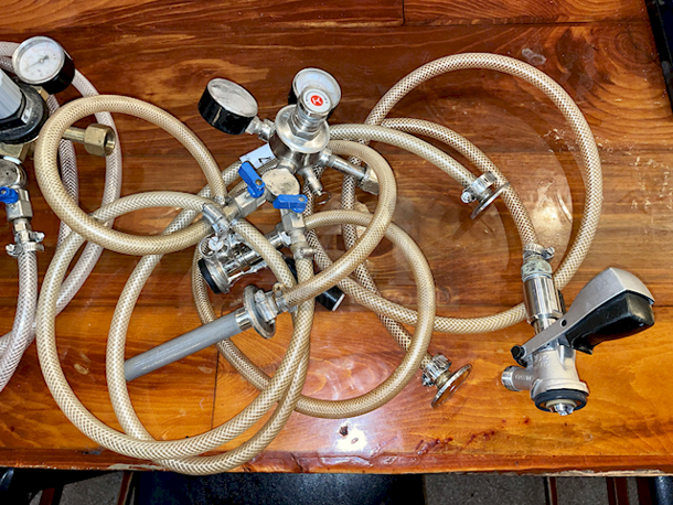 AMAZING!! 2 Multi-Gauges With Dual Connected Hoses Hoses and Taps. 2x Your Bid - Image 3 of 5