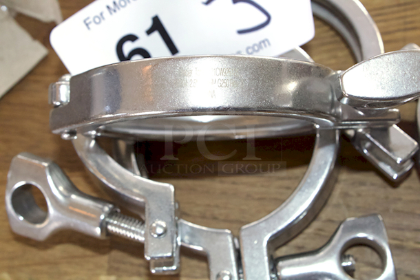 NEW-NEVER USED Glacier Tanks 2-1/2” Single Hinge, Sanitary Clamps 3x Your Bid - Image 3 of 4