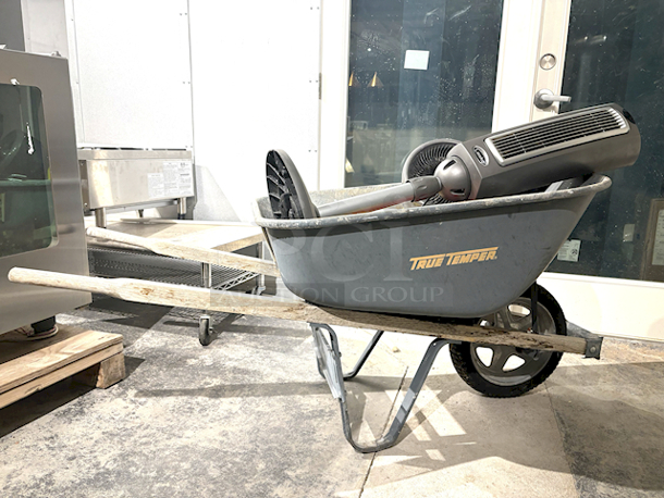 True Temper Wheel Barrow With (2) Fans, Construction Material, Beer Cleaner, Hardware, Gas Line And Hidden Hitch 80232 6000lbs Trailer Hitch - Image 4 of 5