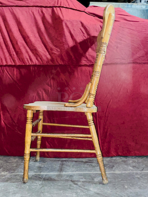 ALL FOR 1! 8 Wooden High-Back Dining Chairs.  - Image 4 of 4