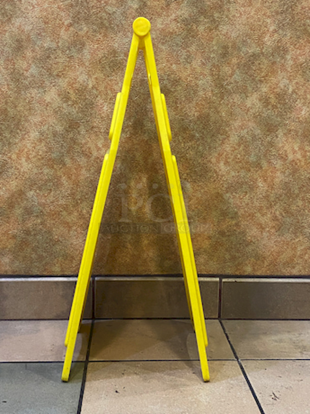 NICE! Continental 21500560 Wet Floor “Caution” Sign 26″ Yellow. - Image 3 of 3