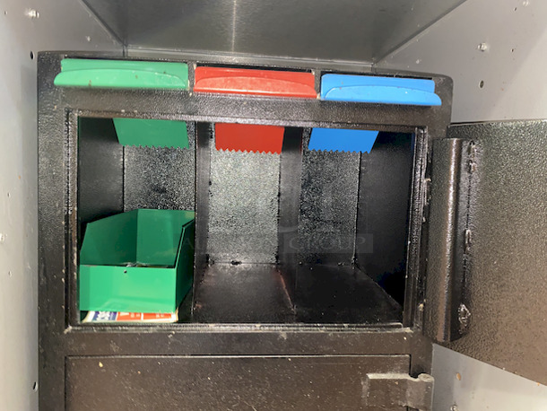 DON'T MISS THIS! CSS CS2820-RCH3 B-Rate Safe with Drop Drawers.                                                                      


Half inch Solid A36 Steel Door. Sledgehammer and Pry Bar Resistant! Combination Will Be Provided To Winning Bidder.  Auto door detent. Standard Drawer Accepts 3/4 inch x 3 7/8 inch drop. 
18x18x24. 
 - Image 2 of 3