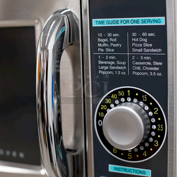 MINT!! Sharp R-21LCFS 1000w Commercial Microwave w/ Dial Control,20v/60hz/1-ph, 14 amp, 1.55 kW, NEMA 5-15P, UL, NSF 201⁄2 in. W x 16 in. D x 121⁄8 in. H
 - Image 4 of 4