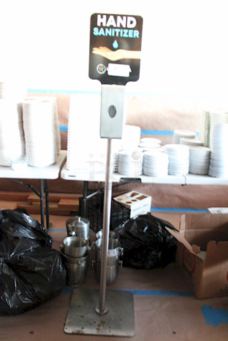 GERM FREE/HANDS FREE! Touch-Free Hand Sanitizer Stand. 68" Tall