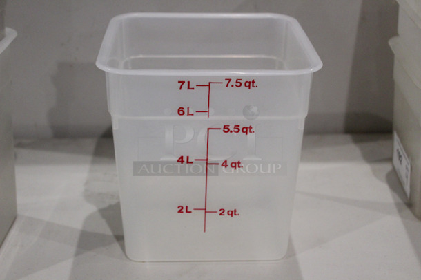 Cambro 8SFSPP 8qt Food Storage Container. 
4x Your Bid
 - Image 4 of 6