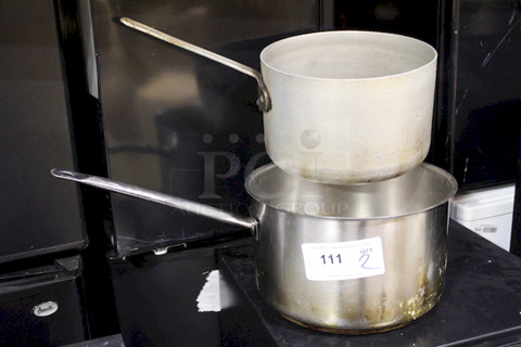 2 Sauce Pans 12x7, 10-1/2x6-1/2