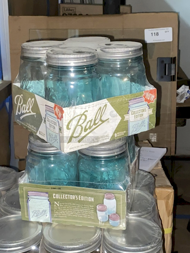 UNOPENED! (2) Ball Collector's Edition 4-Packs (16 oz) Pint Size Mason Jars, Regular Mouth. 2x Your Bid - Image 2 of 3