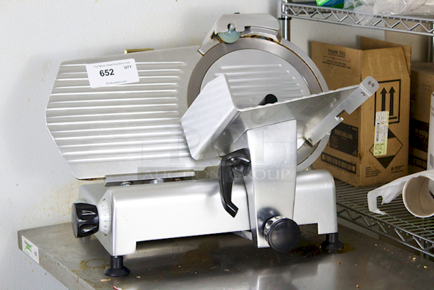 LIKE NEW CONDITION! Avantco 177SL312 12" Manual Gravity Feed Meat Slicer - 1/3 hp - Image 7 of 7