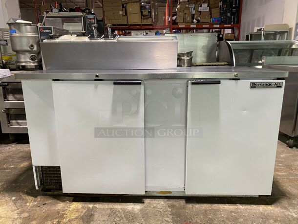 Beverage Air MS68-1-S 28.4-cu ft Refrigerator w/ (2) Sections & (2) Doors, and Ice cream topping cabinet 115v
 - Image 1 of 6