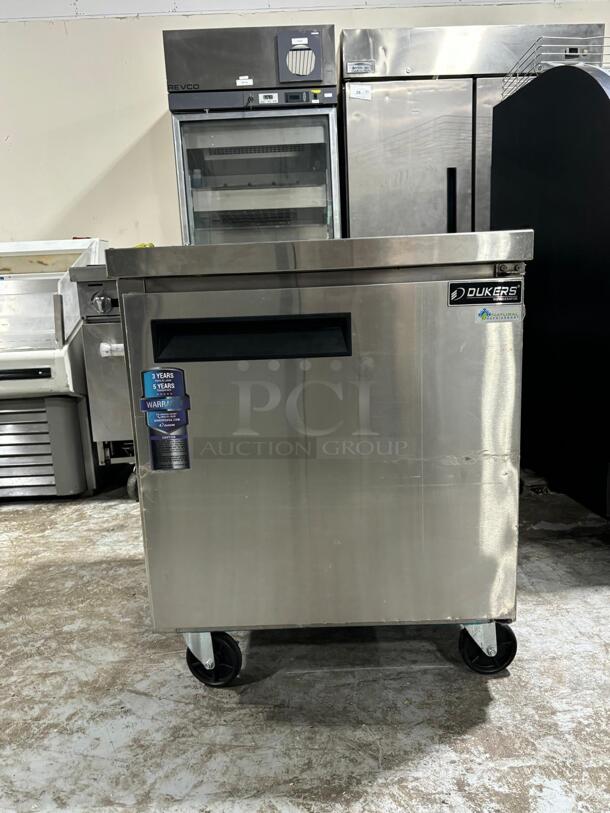 Brand New Scratch & Dent Dukers DUC29R 36" Rear Mounted Self-Contained Refrigeration Digital Temperature Control Undercounter Refrigerator
 - Image 1 of 6