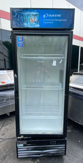 Dukers Commercial Single Glass Door Merchandiser Refrigerator