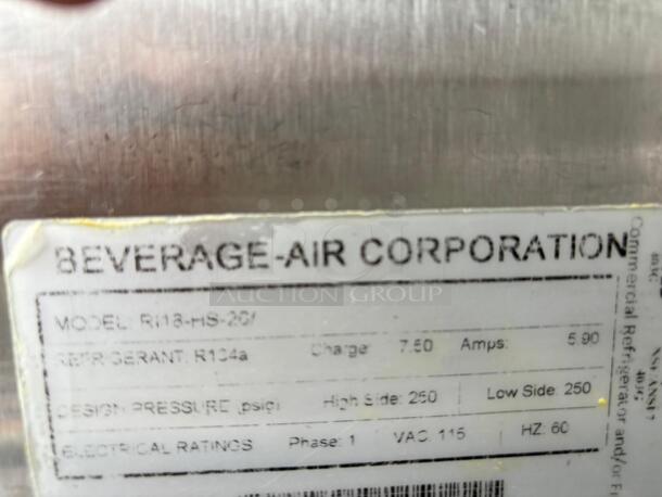 Beverage air RI 18HC-HS RI Series Half Solid Pass-Thru Refrigerator
 - Image 4 of 6
