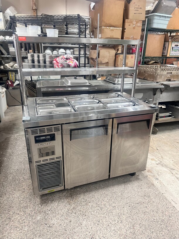 Late Model Used Turbo Air JBT-48 Cold Food Bar - (9) Pan Capacity, Floor Model, Stainless Steel 115 Volt Tested and Working! - Image 2 of 7