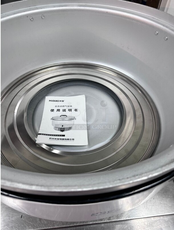 New Mibao 55 Cup Commercial Rice Cooker, Natural Gas, Aluminum Exterior, Natural Gas NSF Working - Image 6 of 6