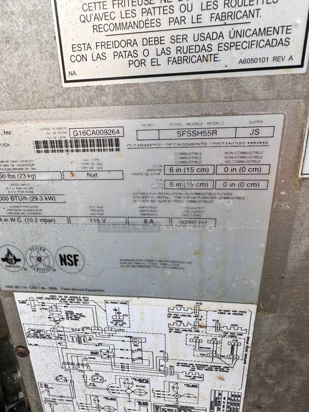 Pitco SFSSh55R Solstice High Power 50 lb Gas Fryer With Filtration System - Image 7 of 10