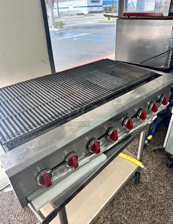 Late Model American Range 48 inch Char Broiler Kabob Grill Gas Tested and Working - Image 2 of 5