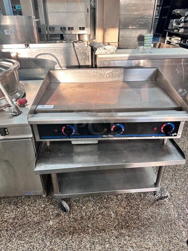 Certified Working! Star Max Commercial 36 inch Electric Heavy Duty Flat Grill Griddle NSF With 1 Inch Steel Top 220 Volt   - Image 5 of 7