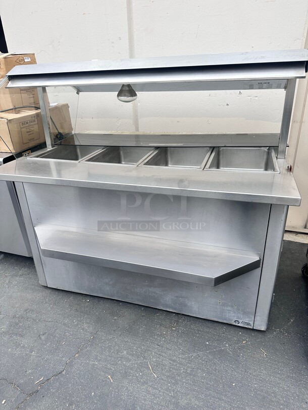 Wells 4 Bays Steam Table Wit Sneeze Guard 220 Volt   - Image 7 of 11